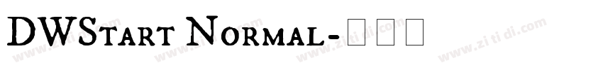 DWStart Normal字体转换 DWStart Normal字体转换